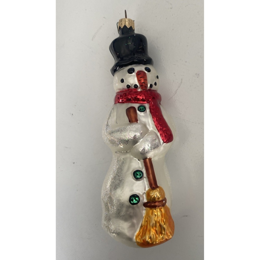 Vtg. 1996, Christopher Radko Snowman Ornament w/Tag